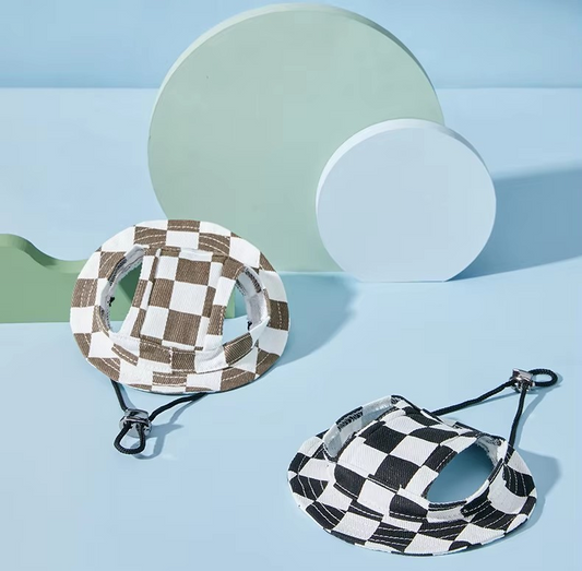 Pup Racer Checkered Sun Hat